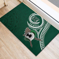 Hawaii Rainbow Warriors Alumni Rubber Doormat Ti Maile Lei - Glory For The Warriors LT7 - Polynesian Pride