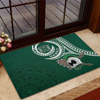 Hawaii Rainbow Warriors Alumni Rubber Doormat Ti Maile Lei - Glory For The Warriors LT7 - Polynesian Pride