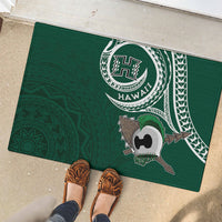 Hawaii Rainbow Warriors Alumni Rubber Doormat Ti Maile Lei - Glory For The Warriors LT7 - Polynesian Pride