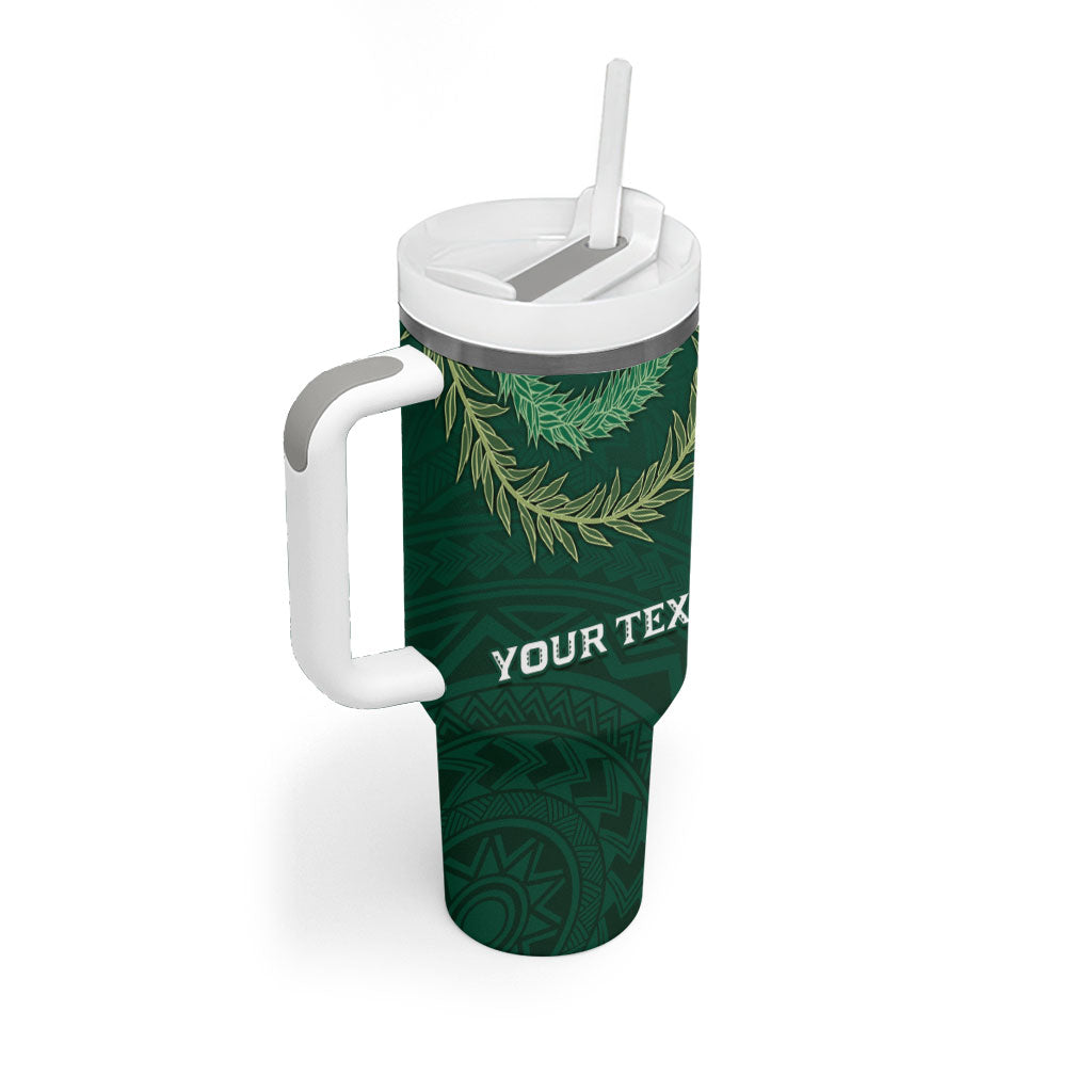 Hawaii Rainbow Warriors Alumni Personalized Tumbler With Handle Ti Maile Lei - Glory For The Warriors LT7 - Polynesian Pride