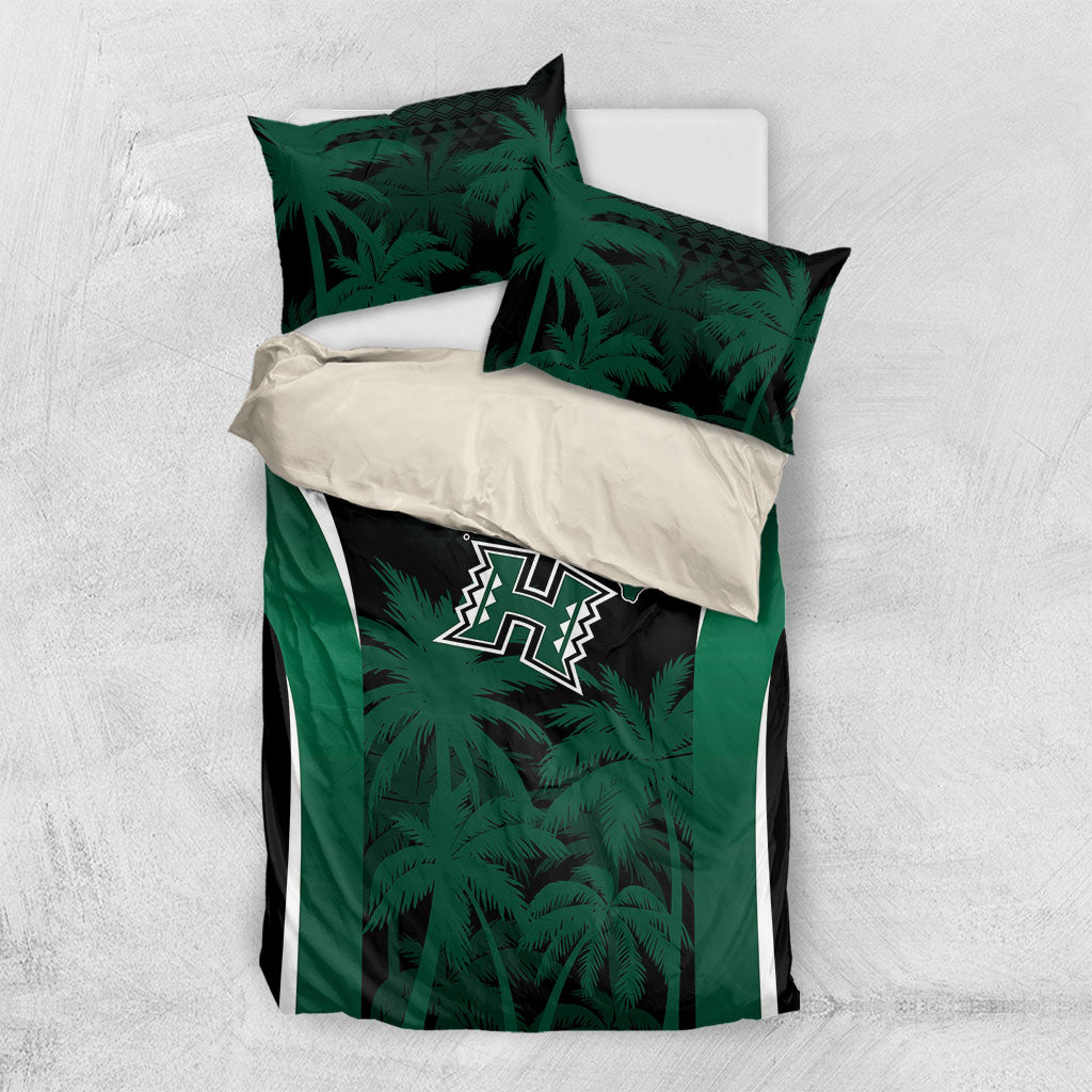 Hawaii Rainbow Warriors La'au Pama Bedding Set LT7 US Twin 172cm x 218cm Black - Polynesian Pride