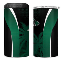 Hawaii Rainbow Warriors La'au Pama 4 in 1 Can Cooler Tumbler LT7 One Size: 16 oz Black - Polynesian Pride