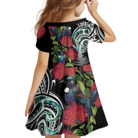 Meri Kirihimete New Zealand Family Matching Mermaid Dress and Hawaiian Shirt Tui on Pohutukawa LT7 - Polynesian Pride