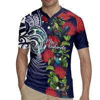 Meri Kirihimete New Zealand Rugby Jersey Tui on Pohutukawa - Blue Ver