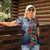 Meri Kirihimete New Zealand Women Polo Shirt Tui on Pohutukawa - Blue Ver