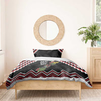 New Zealand Christmas Taniko Poutama Bedding Set Flora Map with Birds - Polynesian Pride