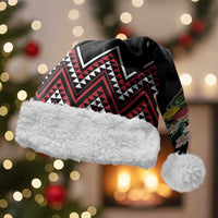 New Zealand Christmas Taniko Poutama Christmas Santa Hat Flora Map with Birds - Polynesian Pride