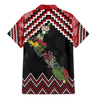 New Zealand Christmas Taniko Poutama Family Matching Mermaid Dress and Hawaiian Shirt Flora Map with Birds LT7 - Polynesian Pride