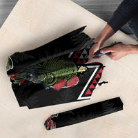 New Zealand Christmas Taniko Poutama Umbrella Flora Map with Birds LT7 - Polynesian Pride