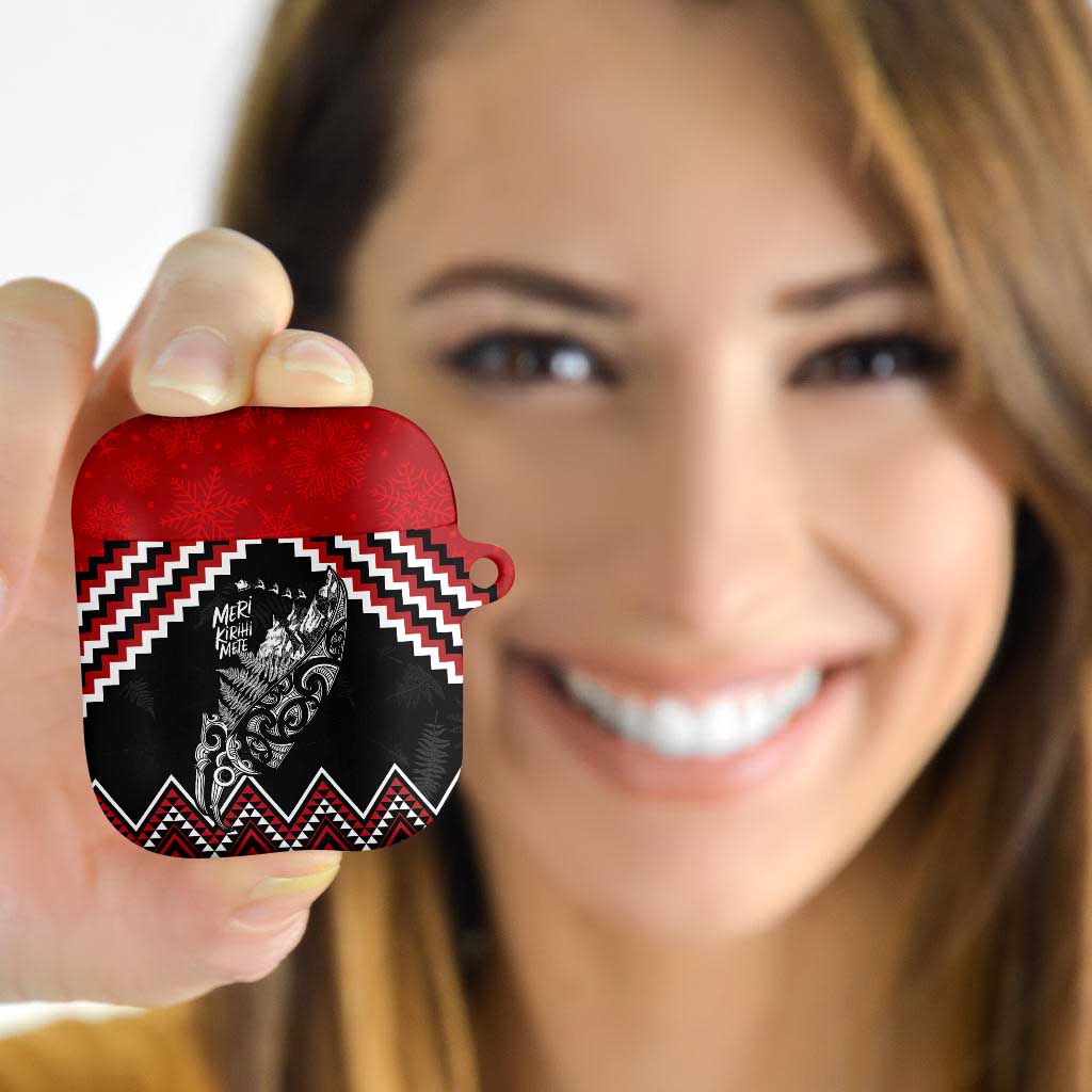 New Zealand Christmas Taniko Poutama AirPods Case Mountainscape Maori Fern - Polynesian Pride