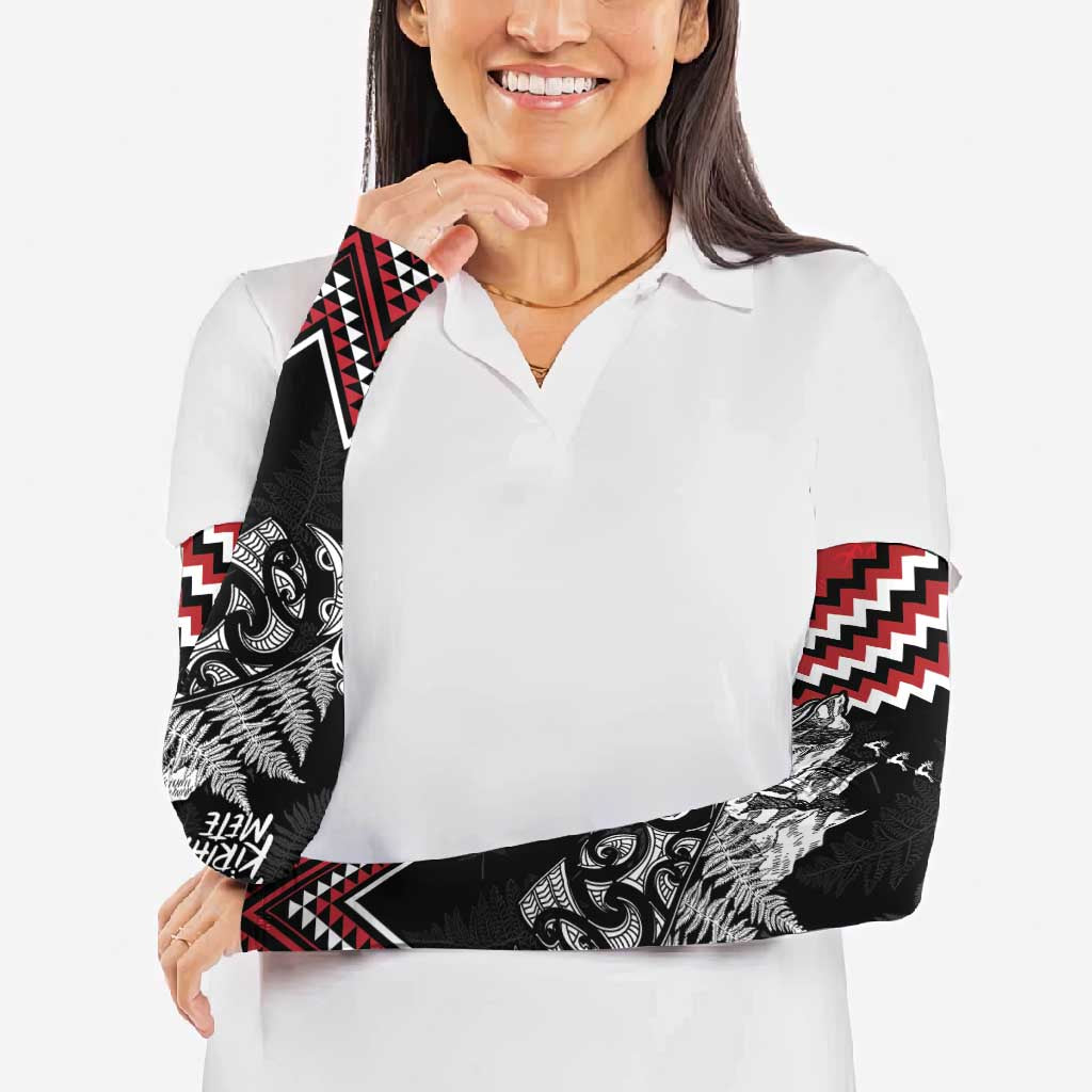 New Zealand Christmas Taniko Poutama Arm Sleeves Mountainscape Maori Fern - Polynesian Pride