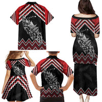 New Zealand Christmas Taniko Poutama Family Matching Puletasi and Hawaiian Shirt Mountainscape Maori Fern LT7 - Polynesian Pride