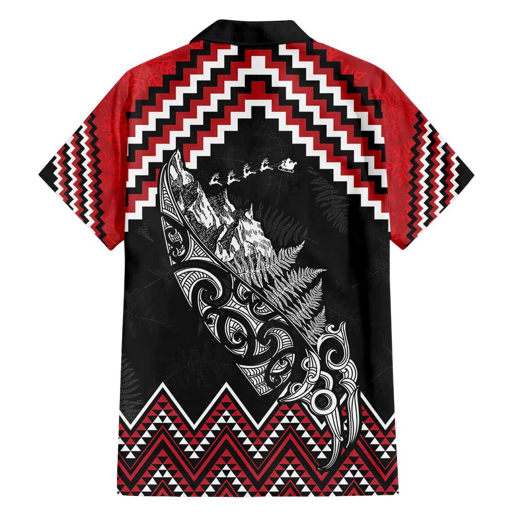 New Zealand Christmas Taniko Poutama Family Matching Summer Maxi Dress and Hawaiian Shirt Mountainscape Maori Fern LT7 - Polynesian Pride
