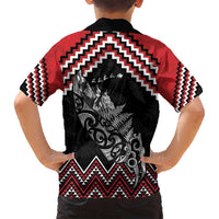 New Zealand Christmas Taniko Poutama Family Matching Tank Maxi Dress and Hawaiian Shirt Mountainscape Maori Fern LT7 - Polynesian Pride