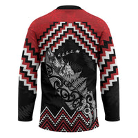 New Zealand Christmas Taniko Poutama Hockey Jersey Mountainscape Maori Fern - Polynesian Pride