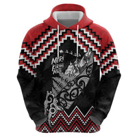 New Zealand Christmas Taniko Poutama Hoodie Mountainscape Maori Fern - Polynesian Pride