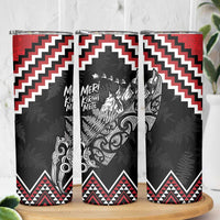 New Zealand Christmas Taniko Poutama Skinny Tumbler Mountainscape Maori Fern LT7 - Polynesian Pride