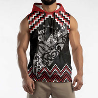 New Zealand Christmas Taniko Poutama Sleeveless Hoodie Mountainscape Maori Fern LT7 - Polynesian Pride