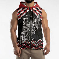 New Zealand Christmas Taniko Poutama Sleeveless Zip Hoodie Mountainscape Maori Fern LT7 - Polynesian Pride