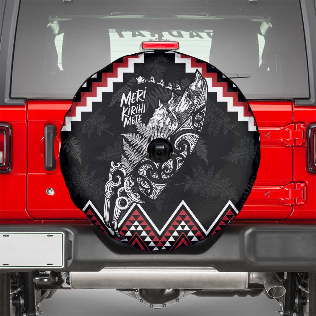 New Zealand Christmas Taniko Poutama Spare Tire Cover Mountainscape Maori Fern LT7 - Polynesian Pride
