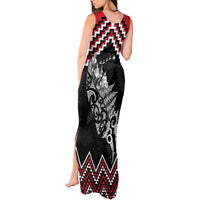New Zealand Christmas Taniko Poutama Tank Maxi Dress Mountainscape Maori Fern LT7 - Polynesian Pride