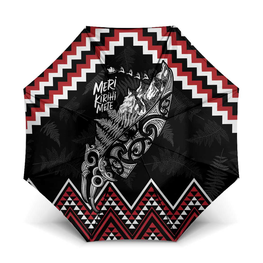 New Zealand Christmas Taniko Poutama Umbrella Mountainscape Maori Fern - Polynesian Pride