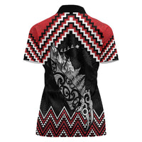 New Zealand Christmas Taniko Poutama Women Polo Shirt Mountainscape Maori Fern LT7 - Polynesian Pride