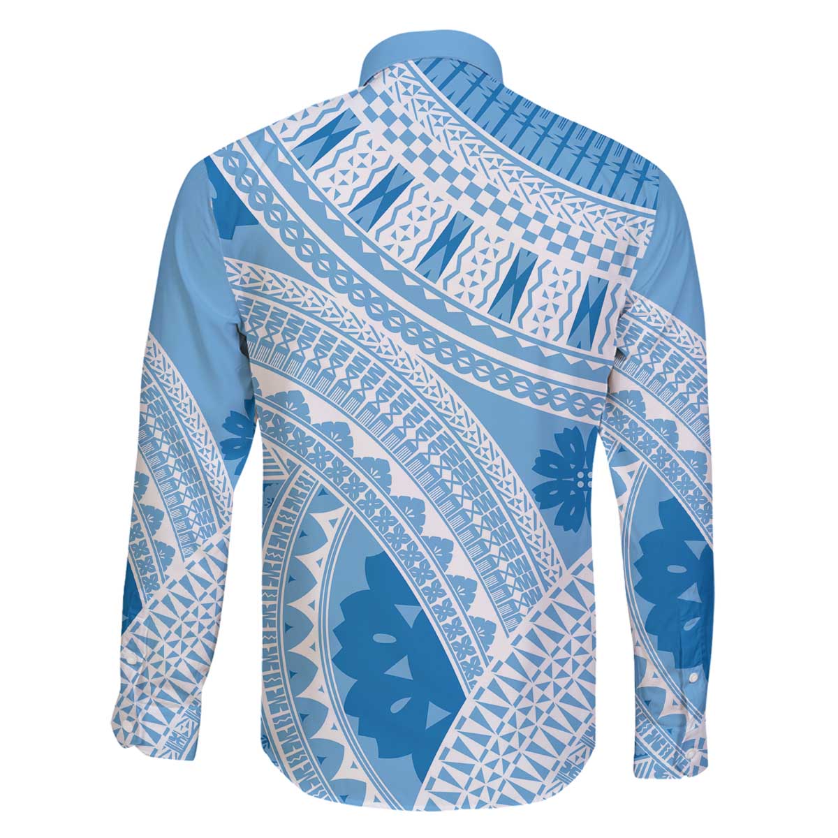 Bula Fiji Classic Masi Tapa Family Matching Off The Shoulder Long Sleeve Dress and Hawaiian Shirt Turquoise LT7 - Polynesian Pride