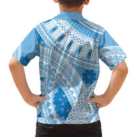 Bula Fiji Classic Masi Tapa Family Matching Summer Maxi Dress and Hawaiian Shirt Turquoise LT7 - Polynesian Pride