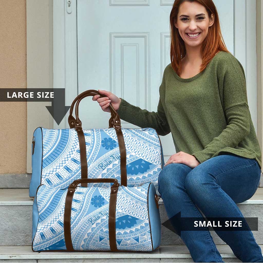 Bula Fiji Classic Masi Tapa Travel Bag Turquoise - Polynesian Pride