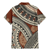 Bula Fiji Classic Masi Tapa Family Matching Mermaid Dress and Hawaiian Shirt Vintage Brown LT7 - Polynesian Pride