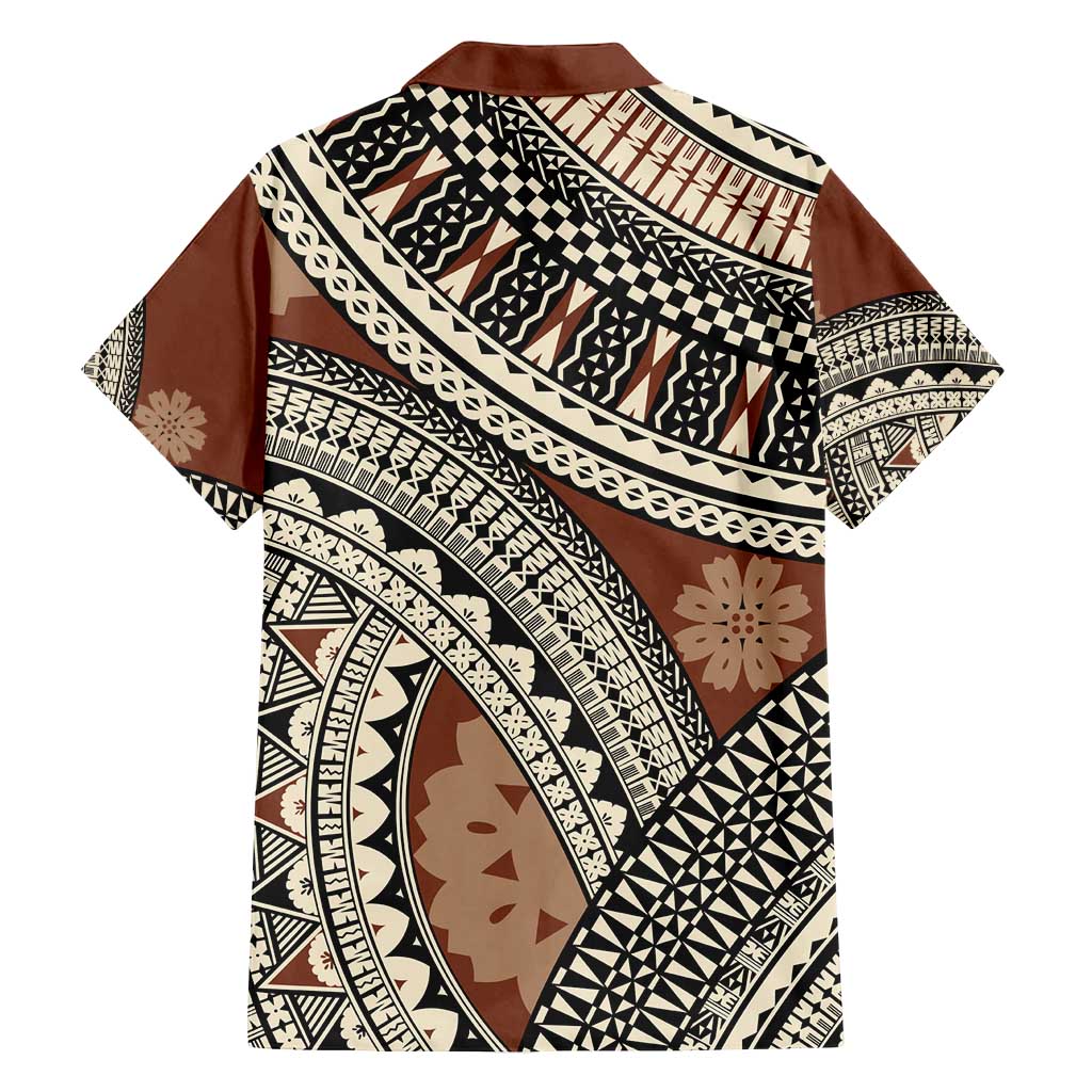 Bula Fiji Classic Masi Tapa Family Matching Puletasi and Hawaiian Shirt Vintage Brown LT7 - Polynesian Pride