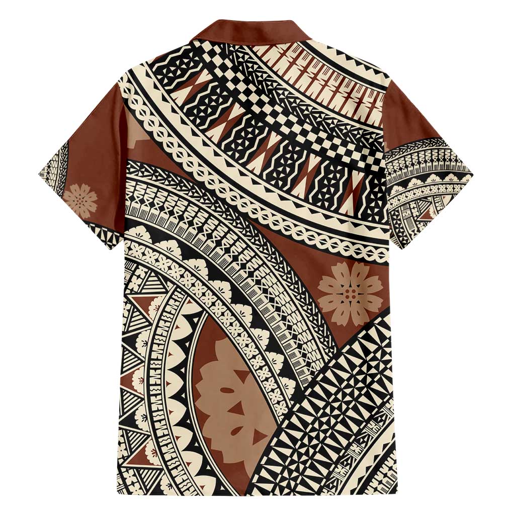 Bula Fiji Classic Masi Tapa Hawaiian Shirt Vintage Brown - Polynesian Pride