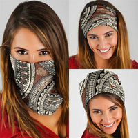 Bula Fiji Classic Masi Tapa Neck Gaiter Vintage Brown - Polynesian Pride
