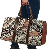 Bula Fiji Classic Masi Tapa Travel Bag Vintage Brown - Polynesian Pride