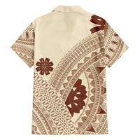 Bula Fiji Classic Masi Tapa Hawaiian Shirt Vintage Beige - Polynesian Pride