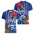 Guam Christmas Women V Neck T Shirt Turtle Mix Tapa Felis Pasgua LT7 - Polynesian Pride