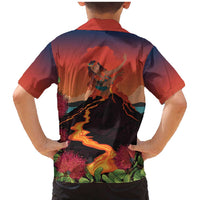 Hawaii Kilauea Volcano Family Matching Mermaid Dress and Hawaiian Shirt Pele Goddess LT7 - Polynesian Pride