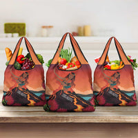 Hawaii Kilauea Volcano Grocery Bag Pele Goddess