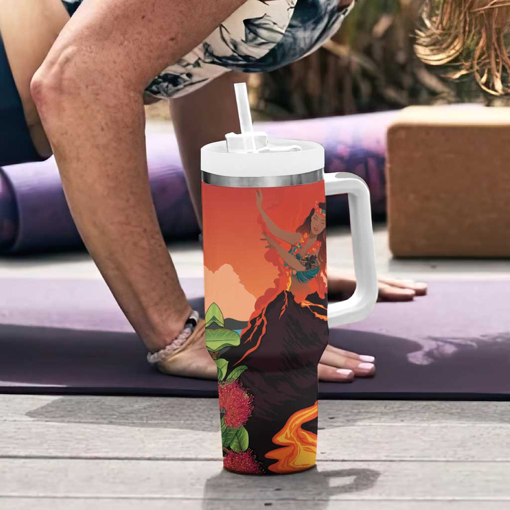 Hawaii Kilauea Volcano Tumbler With Handle Pele Goddess