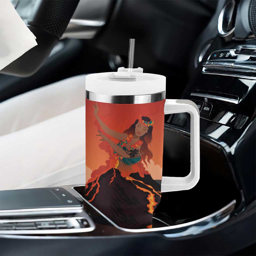 Hawaii Kilauea Volcano Tumbler With Handle Pele Goddess
