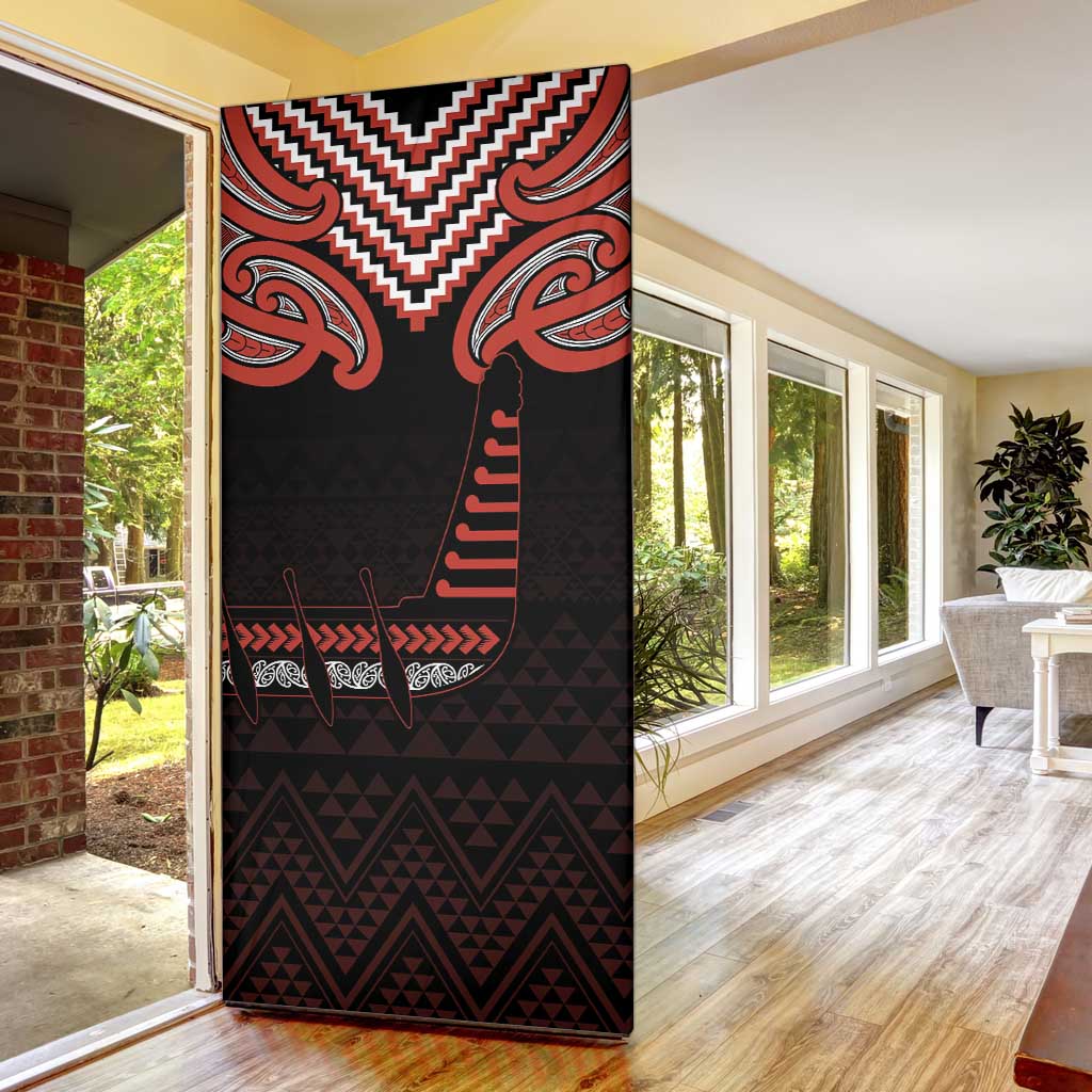Maori Waitangi Door Cover Kotahitanga Poutama Mix Whakairo LT7 - Polynesian Pride