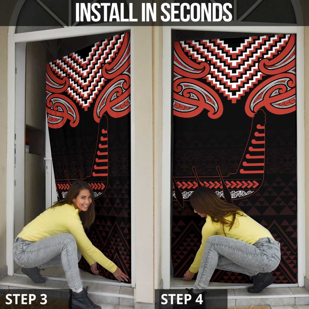 Maori Waitangi Door Cover Kotahitanga Poutama Mix Whakairo LT7 - Polynesian Pride