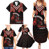 Maori Waitangi Family Matching Summer Maxi Dress and Hawaiian Shirt Kotahitanga Poutama Mix Whakairo LT7 - Polynesian Pride