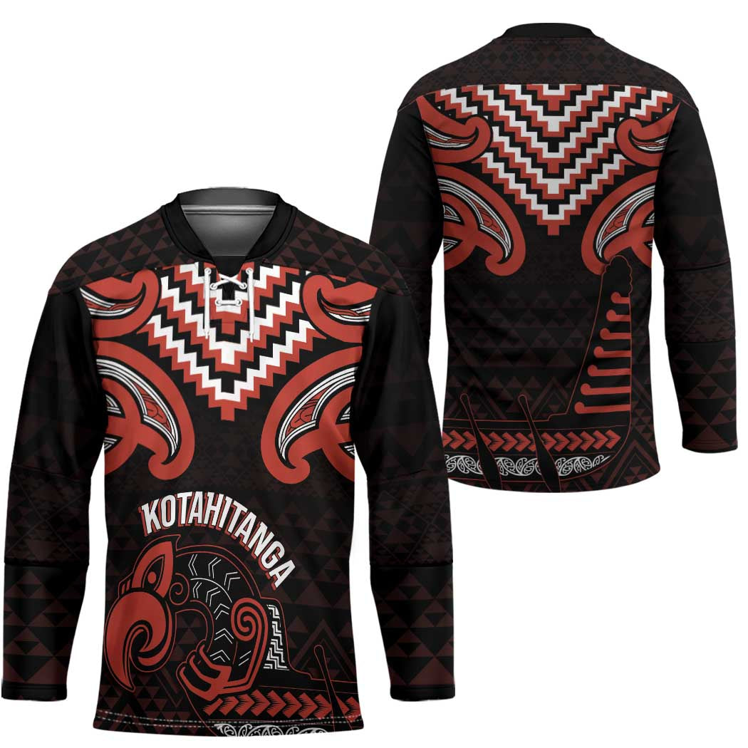 Maori Waitangi Hockey Jersey Kotahitanga Poutama Mix Whakairo - Polynesian Pride