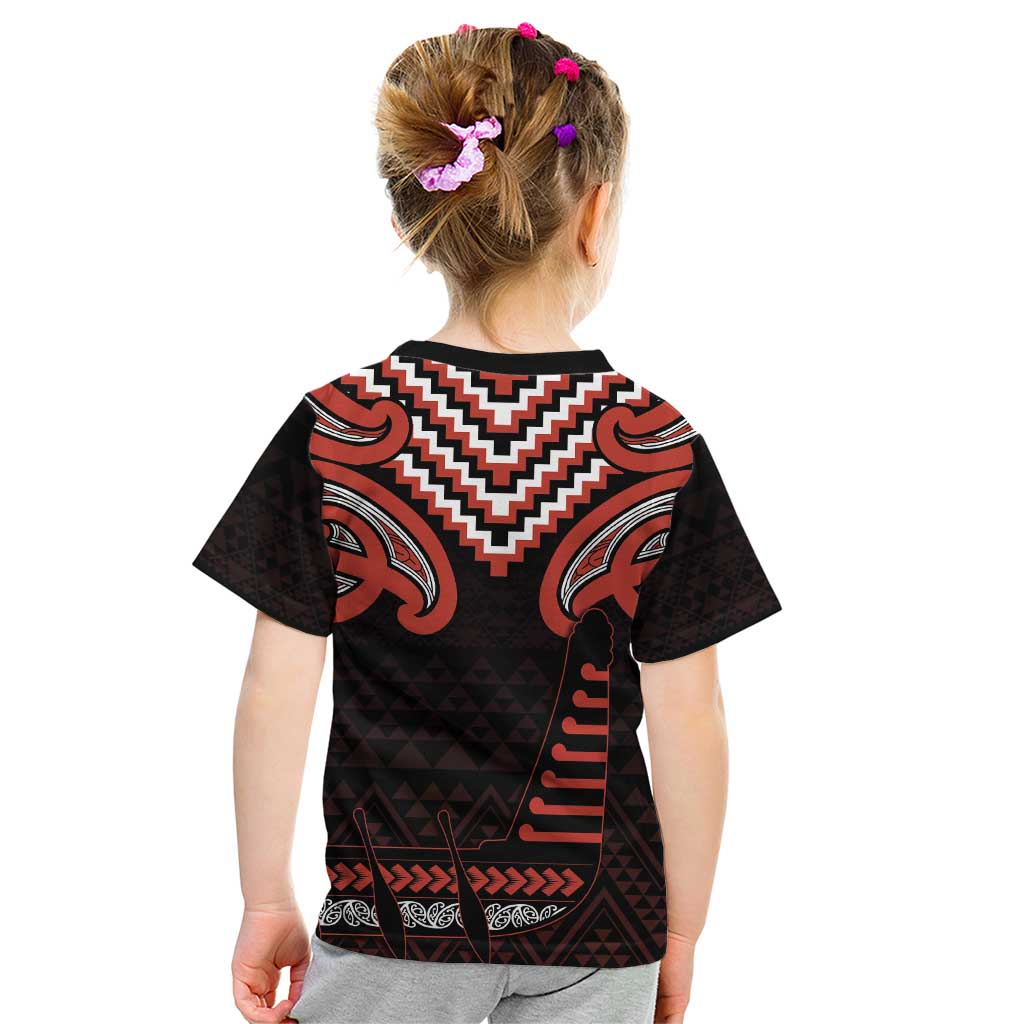 Maori Waitangi Kid T Shirt Kotahitanga Poutama Mix Whakairo LT7 - Polynesian Pride