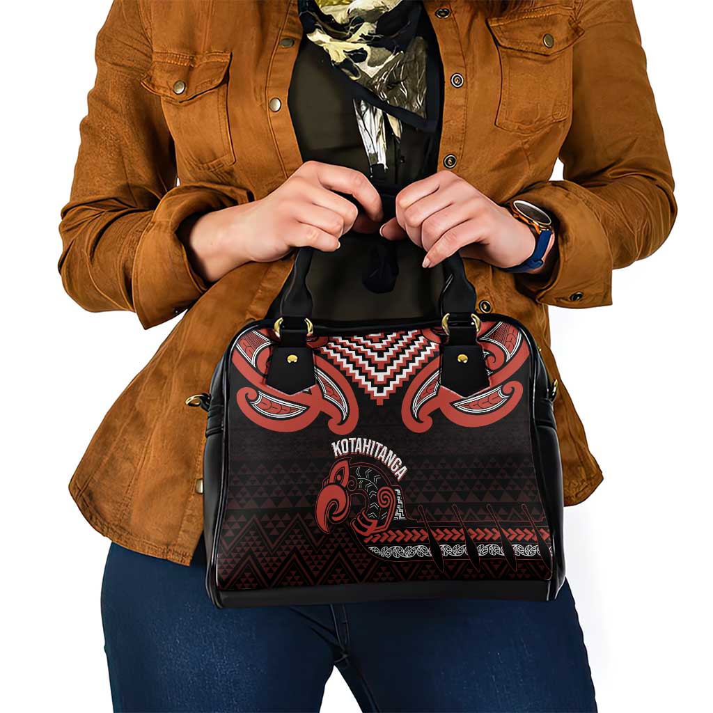 Maori Waitangi Shoulder Handbag Kotahitanga Poutama Mix Whakairo - Polynesian Pride