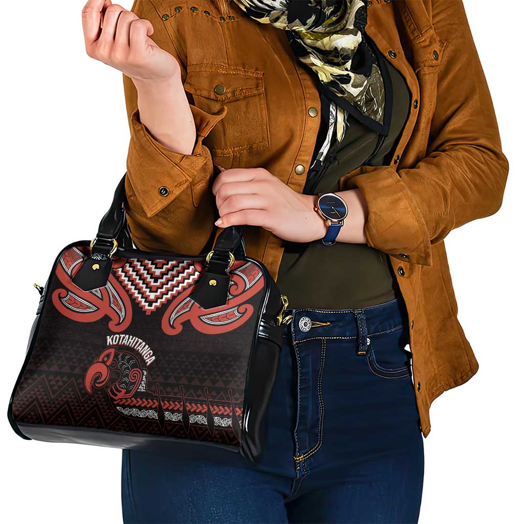 Maori Waitangi Shoulder Handbag Kotahitanga Poutama Mix Whakairo - Polynesian Pride
