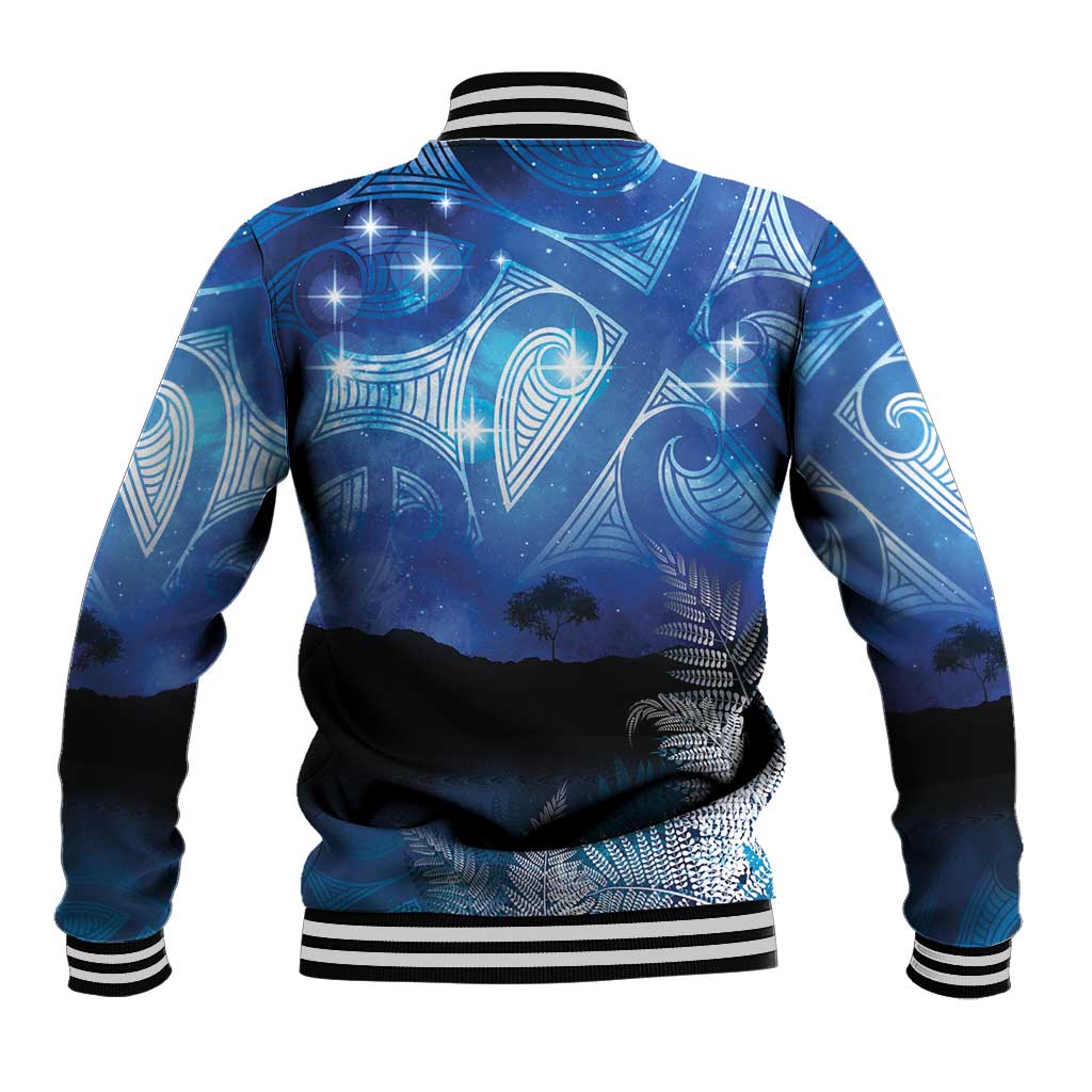 NZ Maori Matariki Scenery Baseball Jacket Galaxy Sky