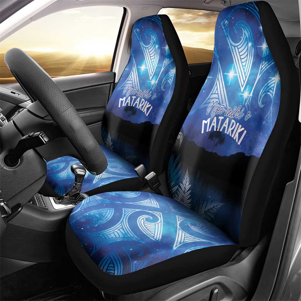 NZ Maori Matariki Scenery Car Seat Cover Galaxy Sky